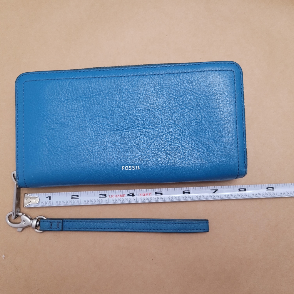 Fossil Blue Leather Wallet